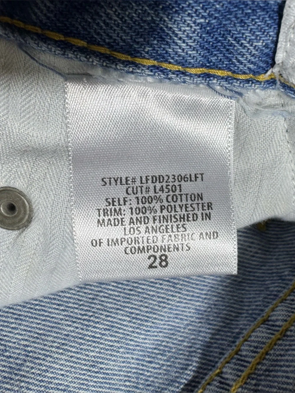 LF The Brand Skirt Womens 28 Adriana Blue Denim Distressed Button Fly Mini NEW
